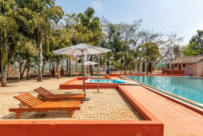 Aerial view of the swimming pool